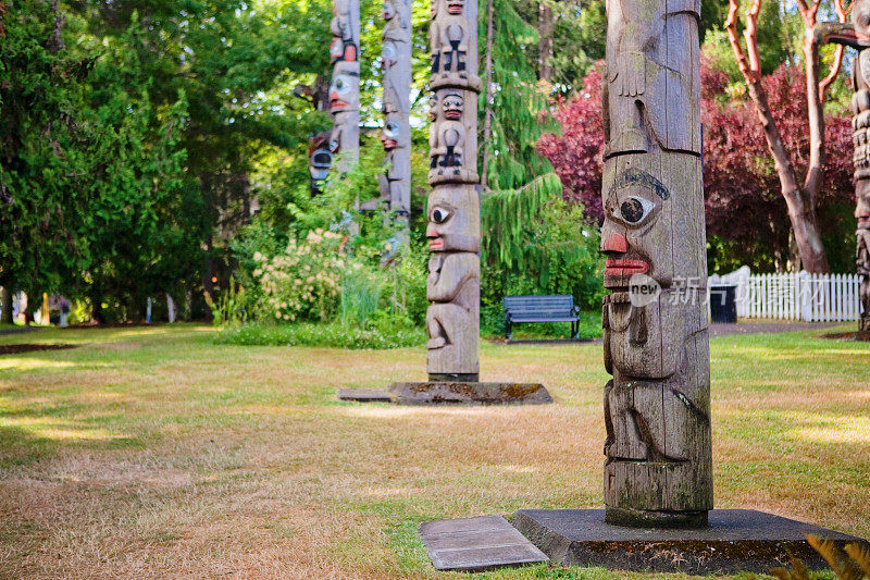 Group of Totem Poles